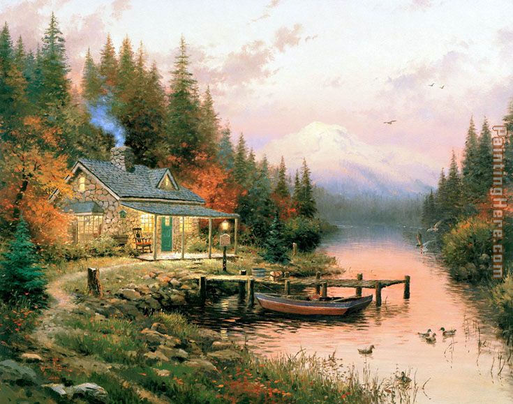 End of a Perfect Day painting - Thomas Kinkade End of a Perfect Day art painting End of a Perfect Day painting - Thomas Kinkade End of a Perfect Day art painting